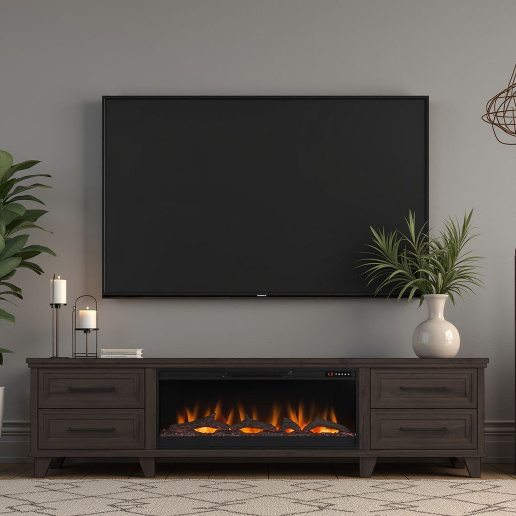 Real Cozy - 95" Sonoma Fireplace TV Stand