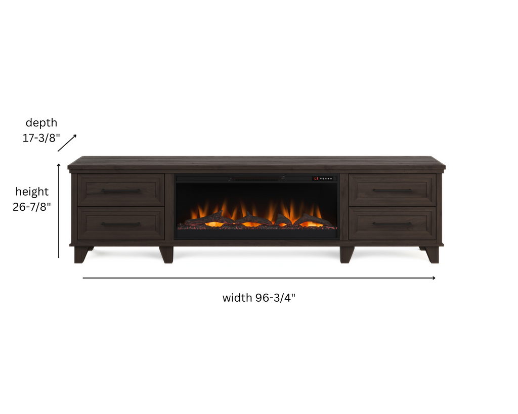 Real Cozy - 95" Sonoma Fireplace TV Stand
