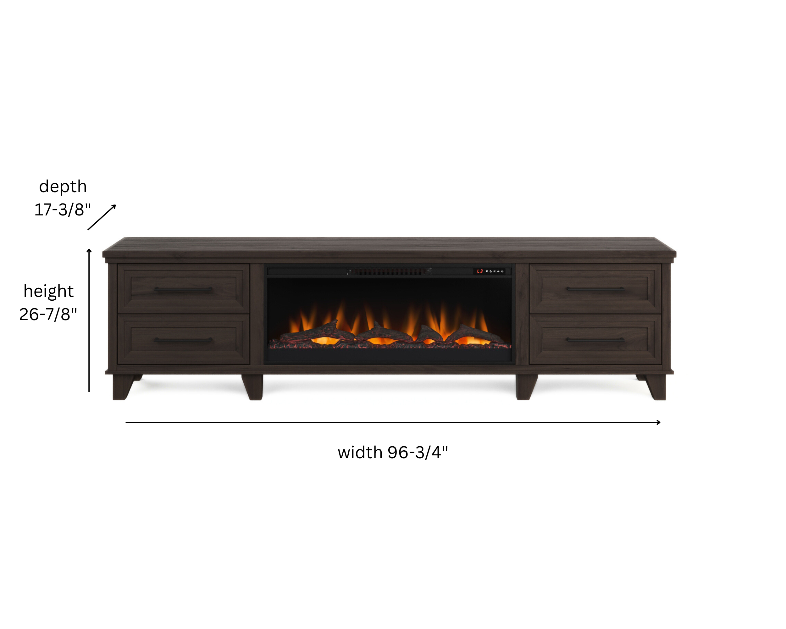 Real Cozy - 95" Sonoma Fireplace TV Stand