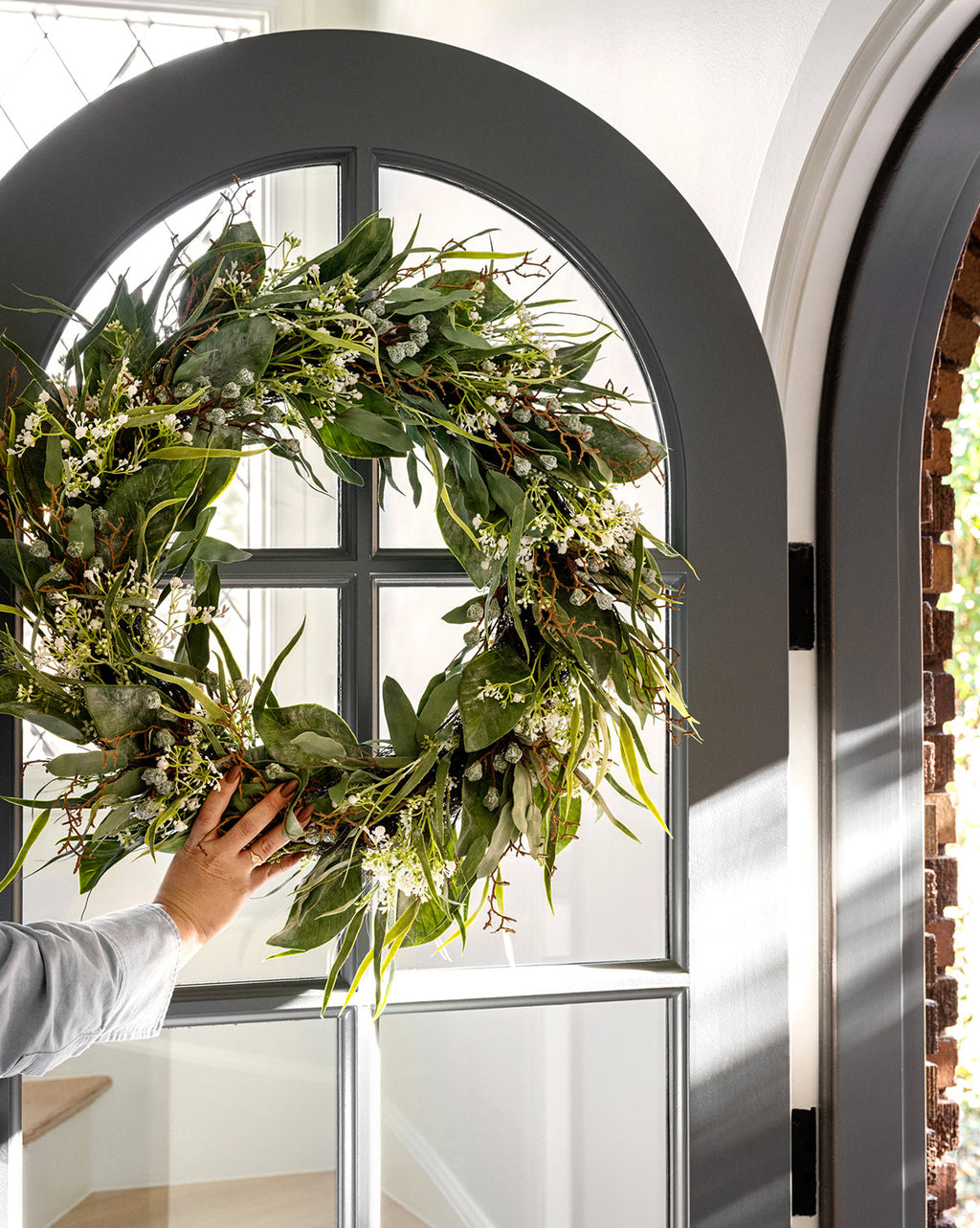 McGee & Co - Faux Wild Grass & Eucalyptus Wreath