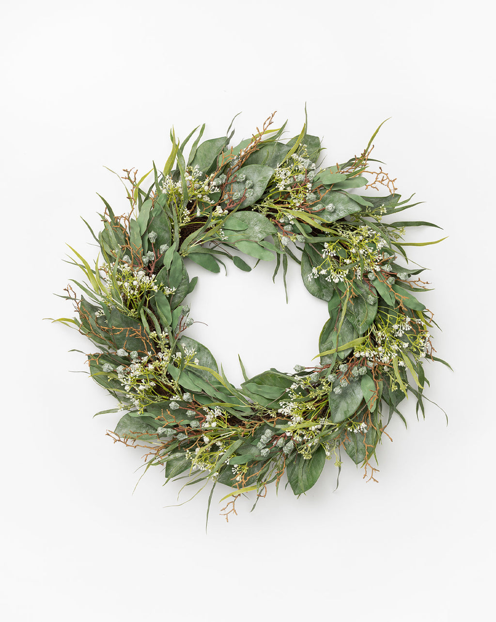 McGee & Co - Faux Wild Grass & Eucalyptus Wreath