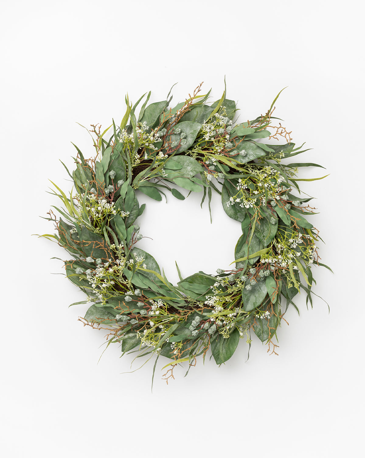 McGee & Co - Faux Wild Grass & Eucalyptus Wreath