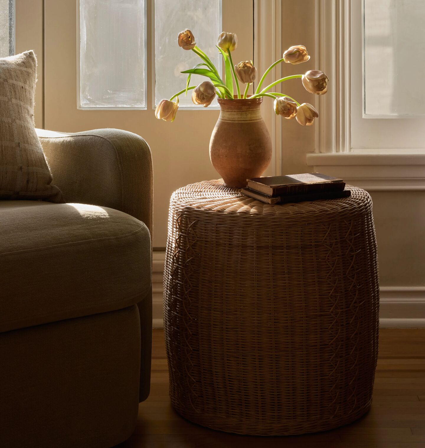 Amber Interiors - Olivia Wicker Stool