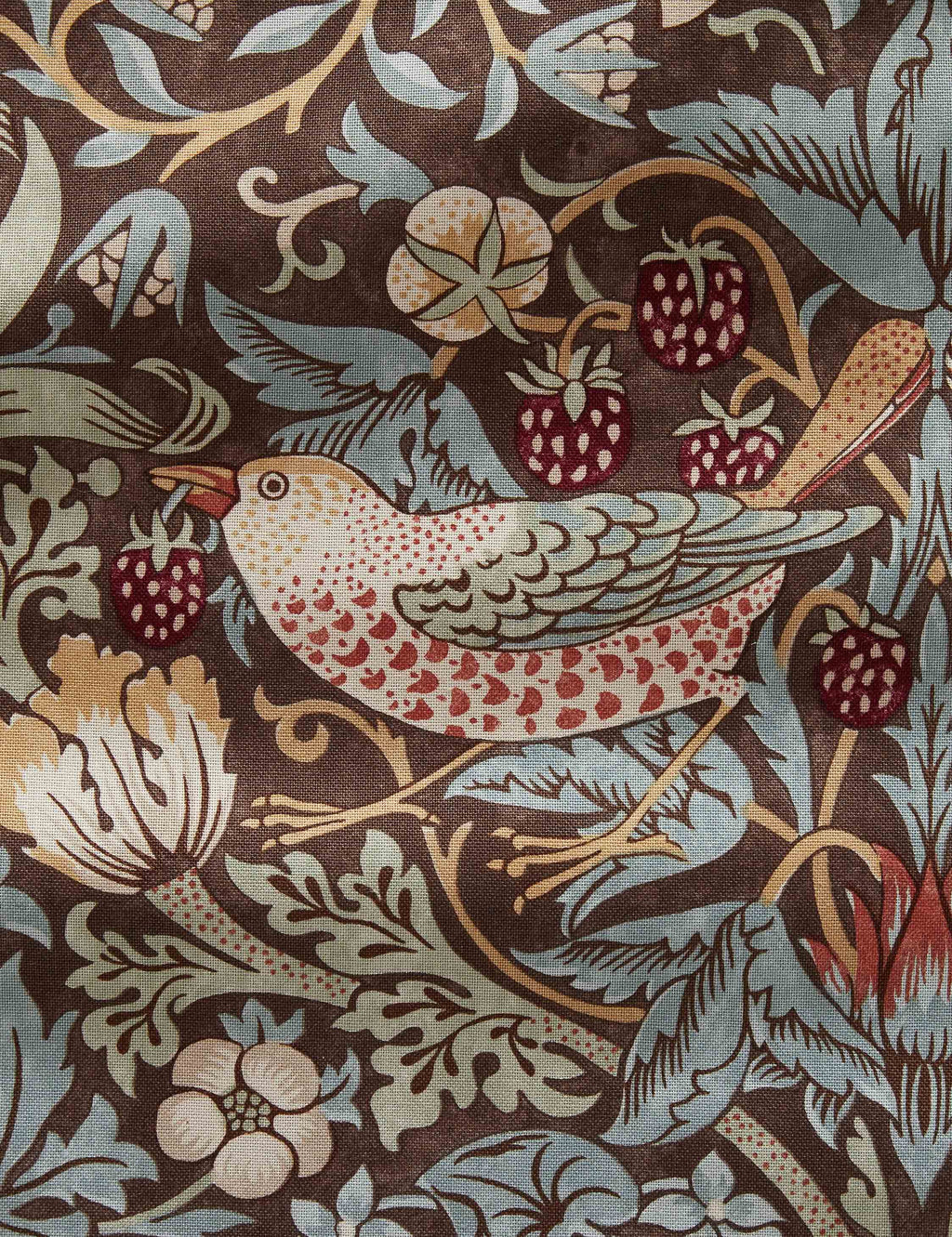 Lulu and Georgia - Strawberry Thief Cotton Fabric by Morris & Co.