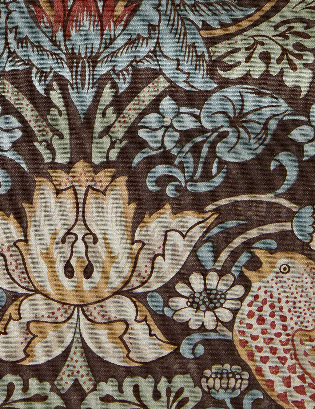 Lulu and Georgia - Strawberry Thief Cotton Fabric by Morris & Co.