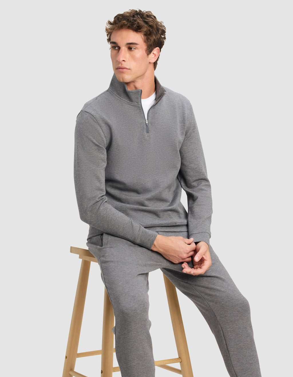 Cozy Earth - Men's StretchTech Quarter Zip & Jogger Set