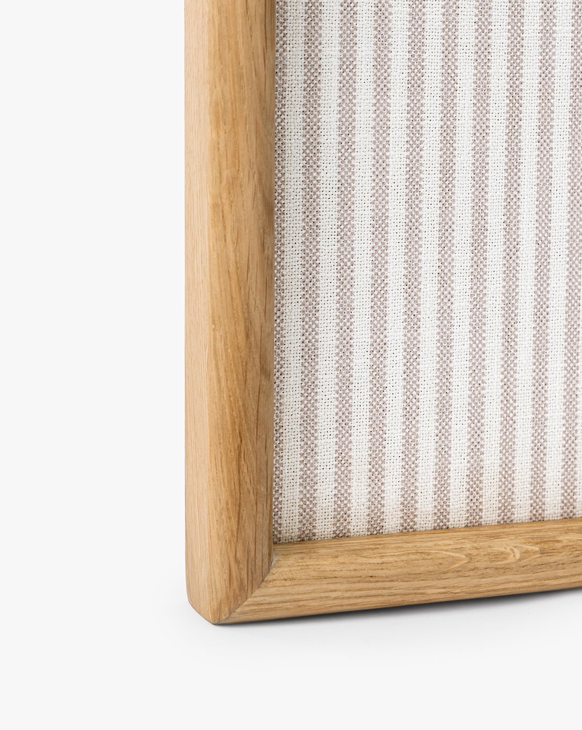 McGee & Co - Striped Oak & Linen Memo Board