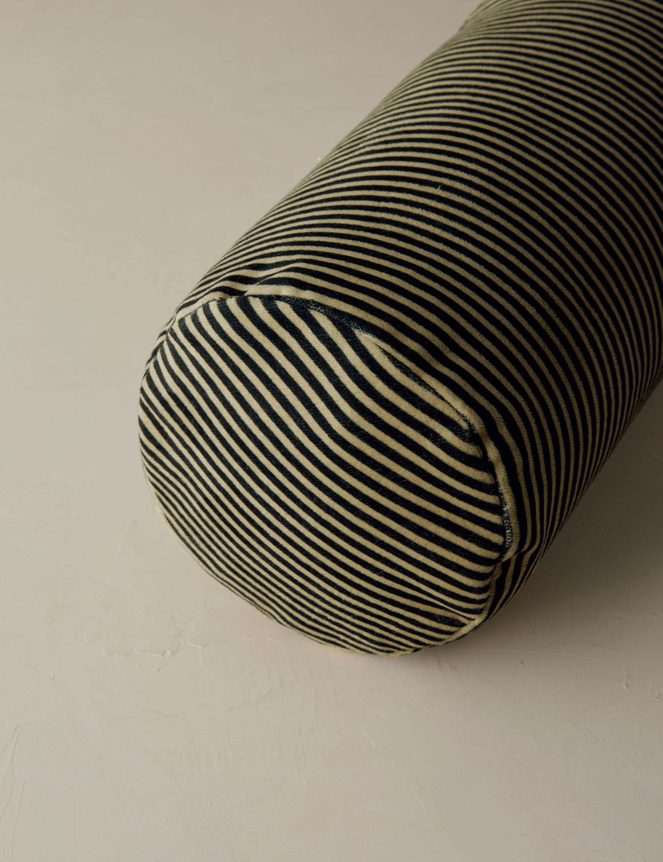 Lulu and Georgia - Striped Velvet Long Bolster Pillow by Sarah Sherman Samuel