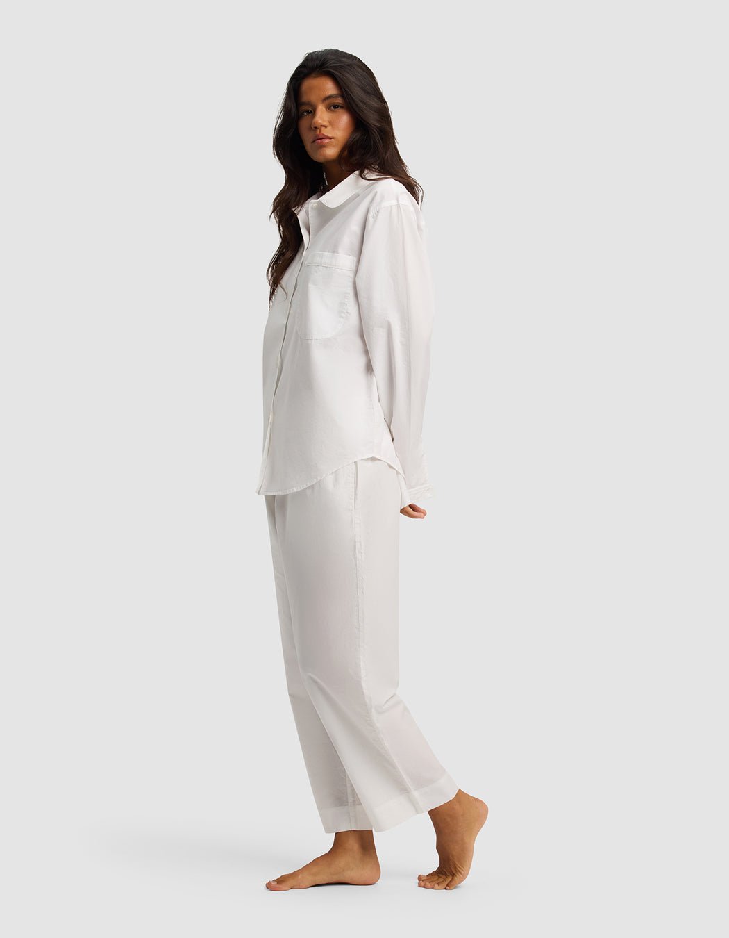 Cozy Earth - Women's Sutton Long Sleeve Cropped Pajama Set