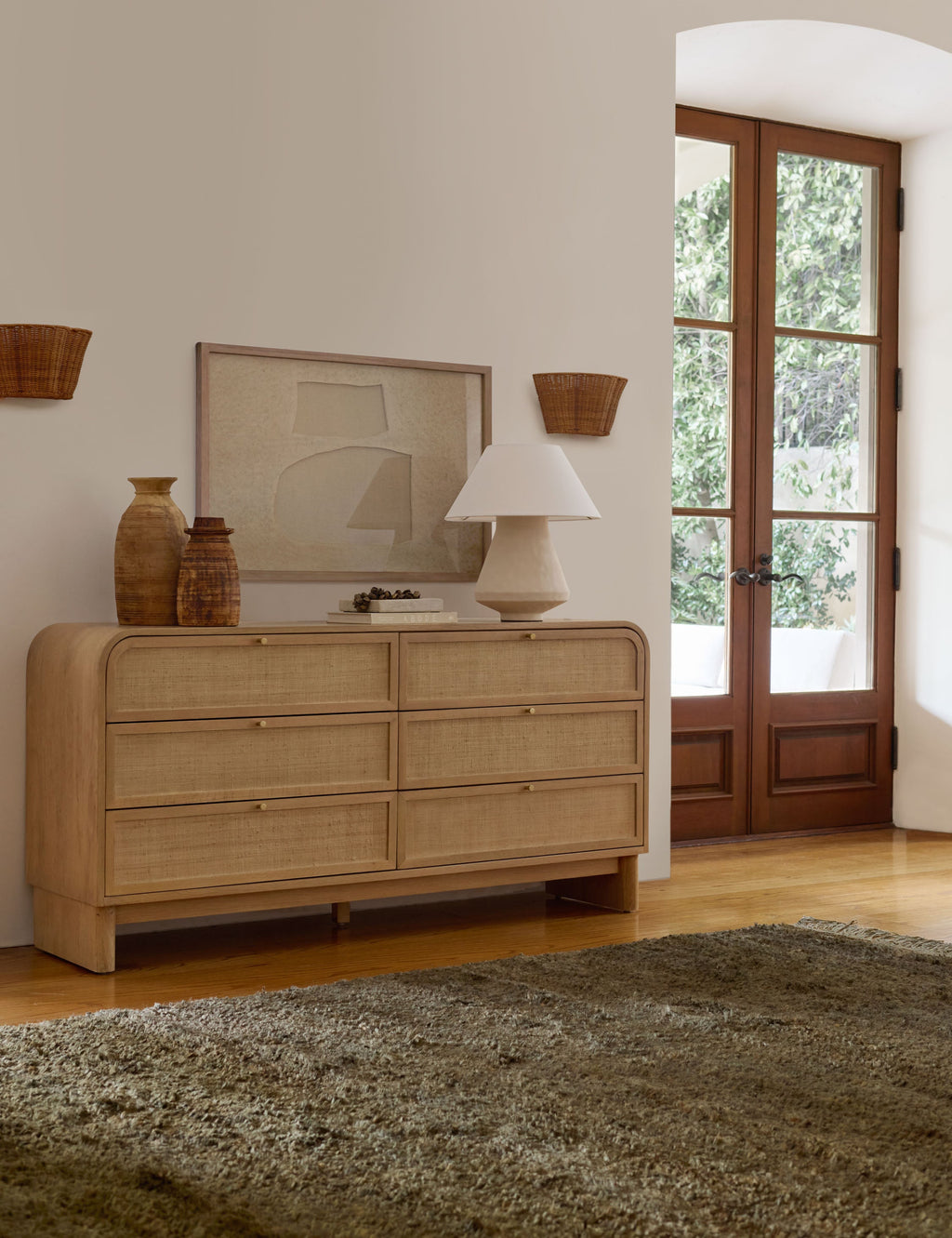 Lulu and Georgia - Open Box: Suzette Wide Dresser, Natural Oak