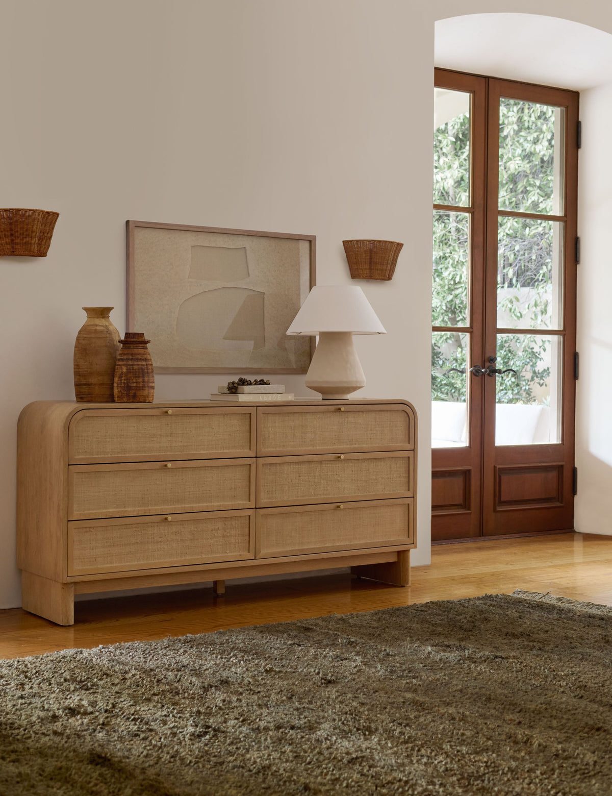 Lulu and Georgia - Open Box: Suzette Wide Dresser, Natural Oak