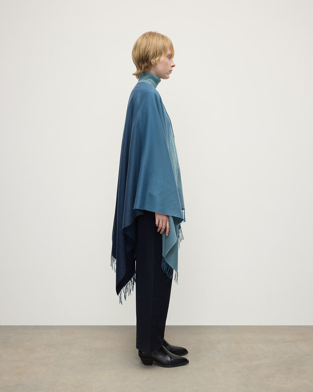 Johnstons of Elgin - Blue Ombré Cashmere Cape