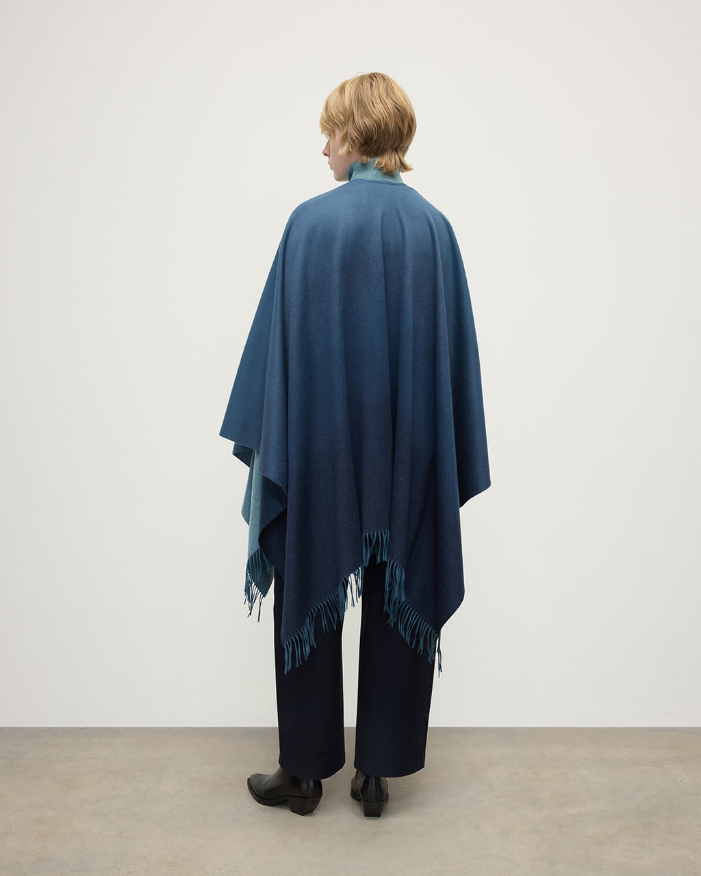 Johnstons of Elgin - Blue Ombré Cashmere Cape