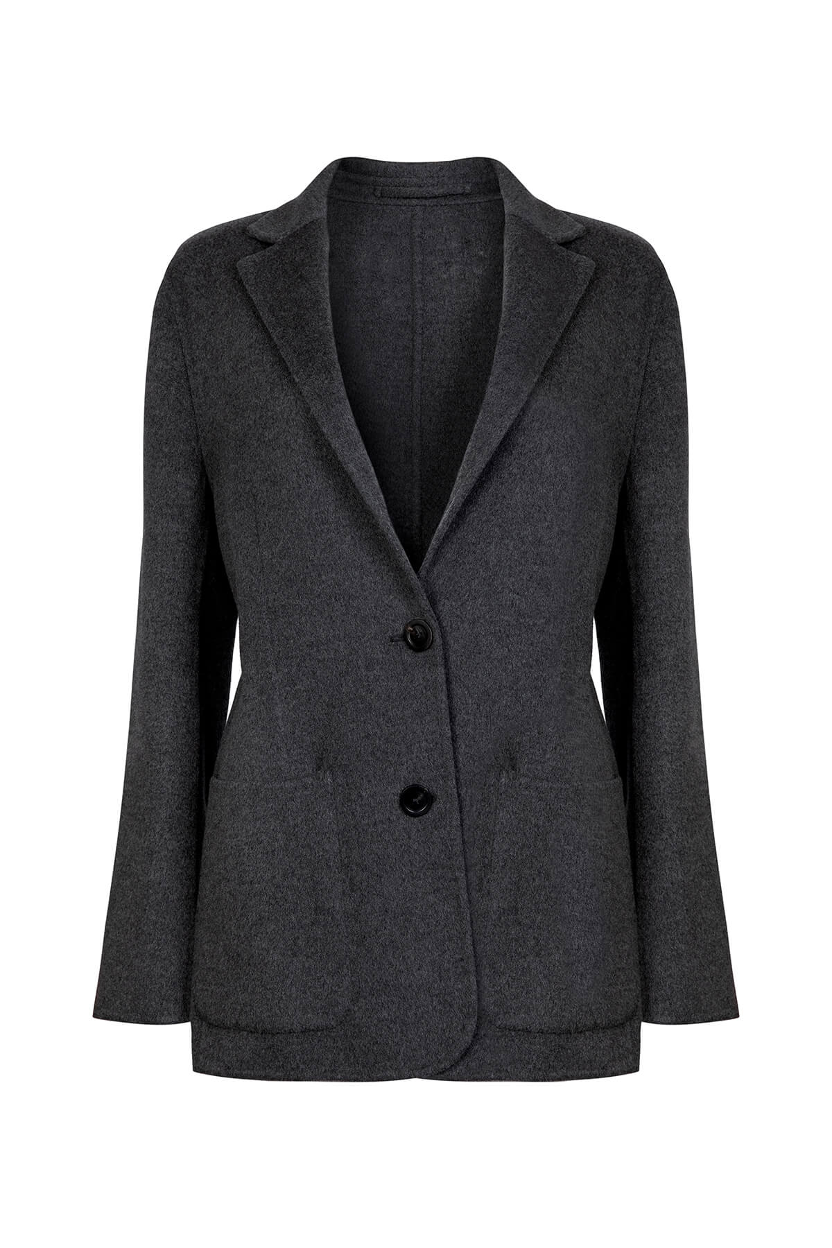Johnstons of Elgin - Women's Dark Grey Cashmere Blazer