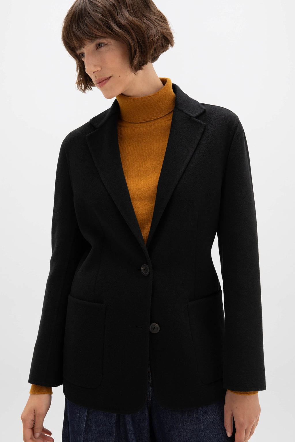 Johnstons of Elgin - Classic Black Cashmere Blazer