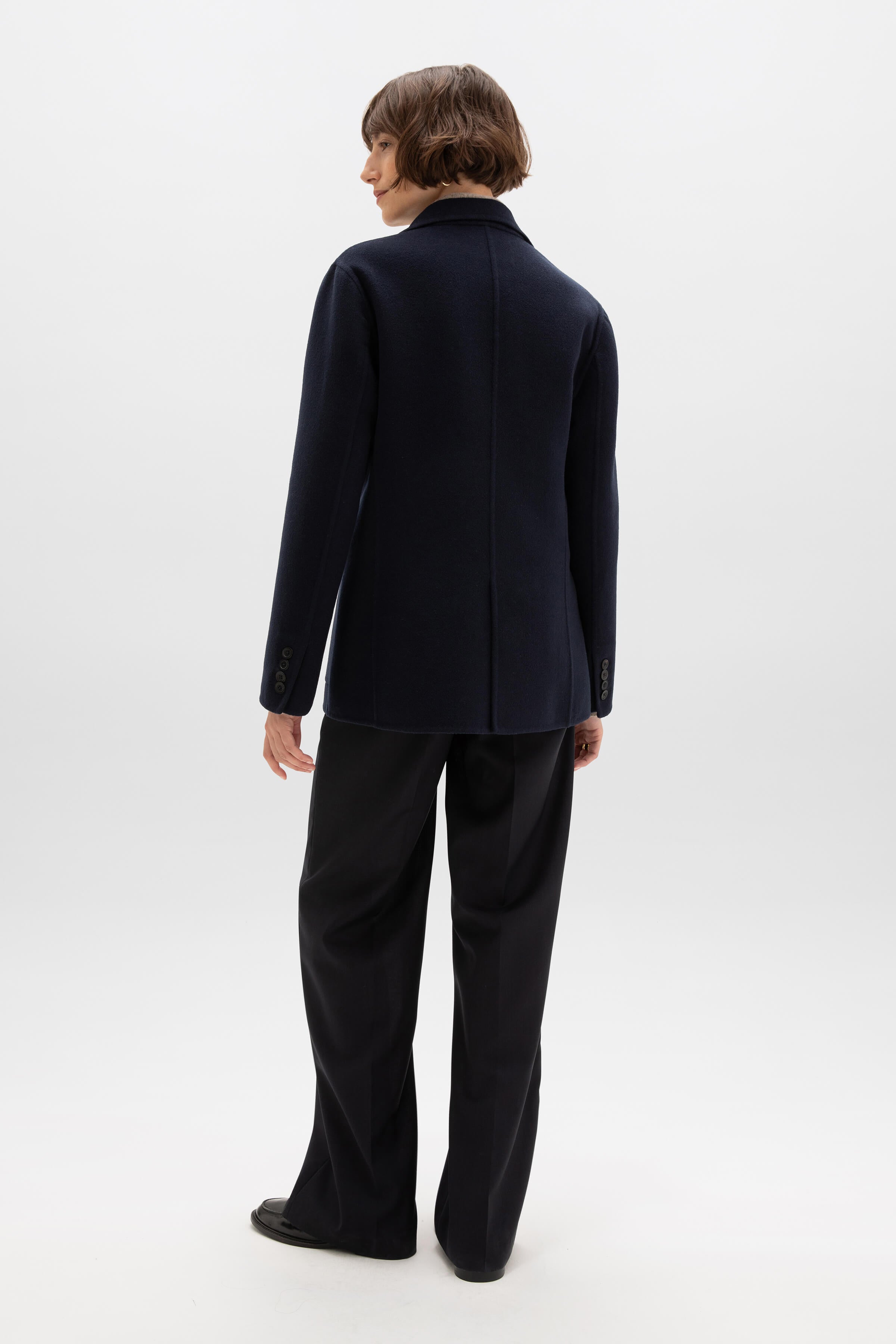 Johnstons of Elgin - Classic Navy Cashmere Blazer