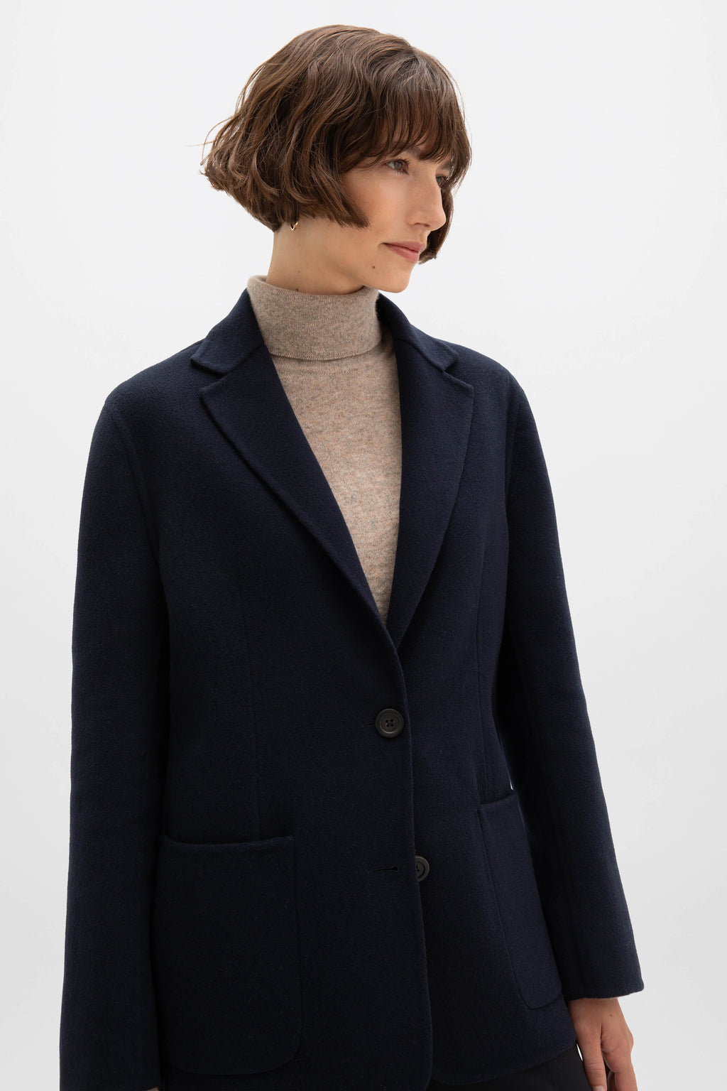 Johnstons of Elgin - Classic Navy Cashmere Blazer