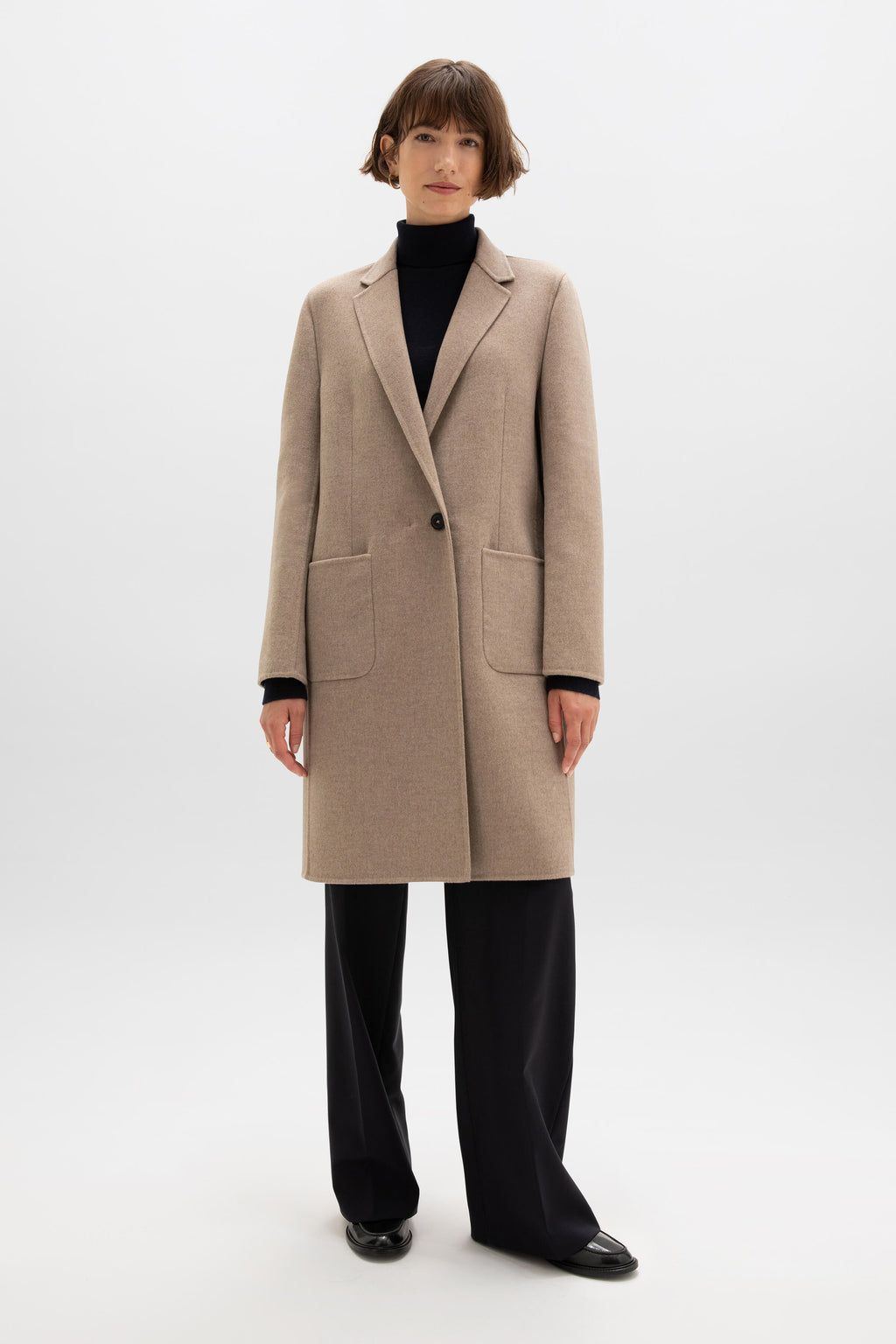 Johnstons of Elgin - Classic Light Brown Cashmere Coat