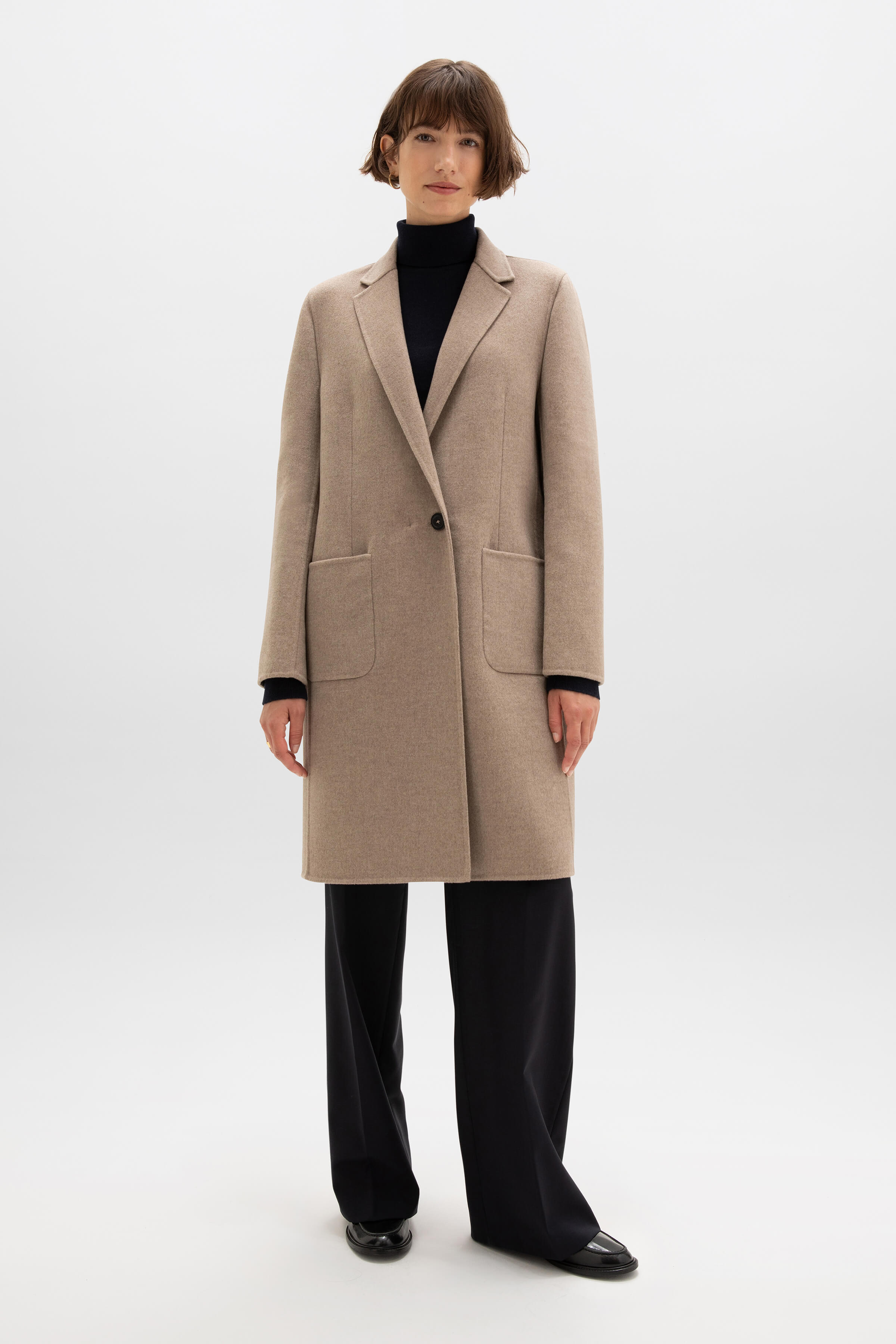 Johnstons of Elgin - Classic Light Brown Cashmere Coat