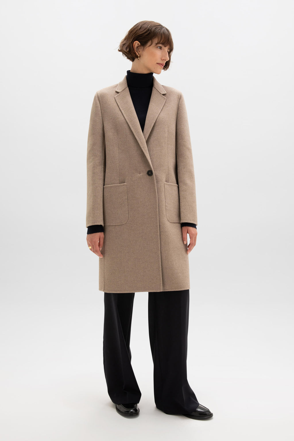 Johnstons of Elgin - Classic Light Brown Cashmere Coat