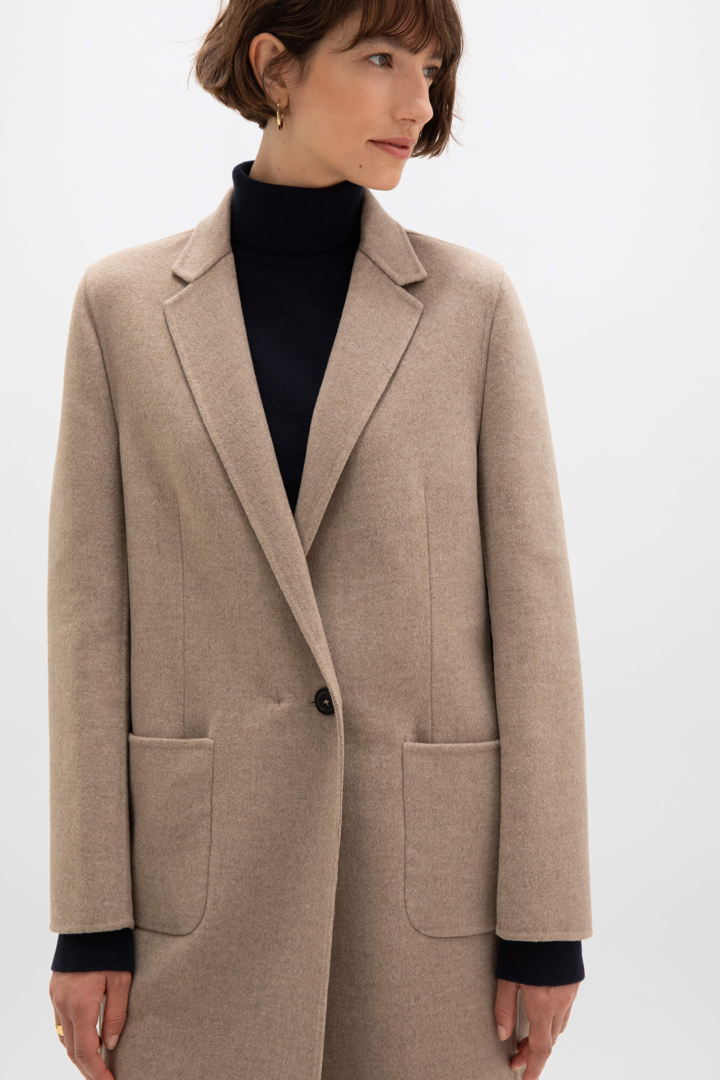 Johnstons of Elgin - Classic Light Brown Cashmere Coat
