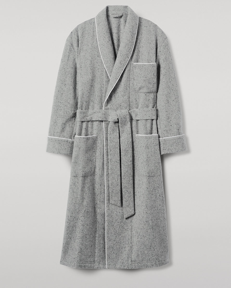 Johnstons of Elgin - Donegal Cashmere Grey Dressing Gown