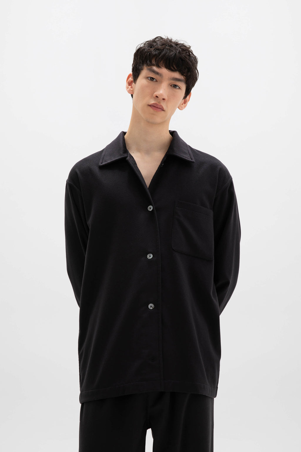 Johnstons of Elgin - Navy Cashmere Pyjama Lounge Set