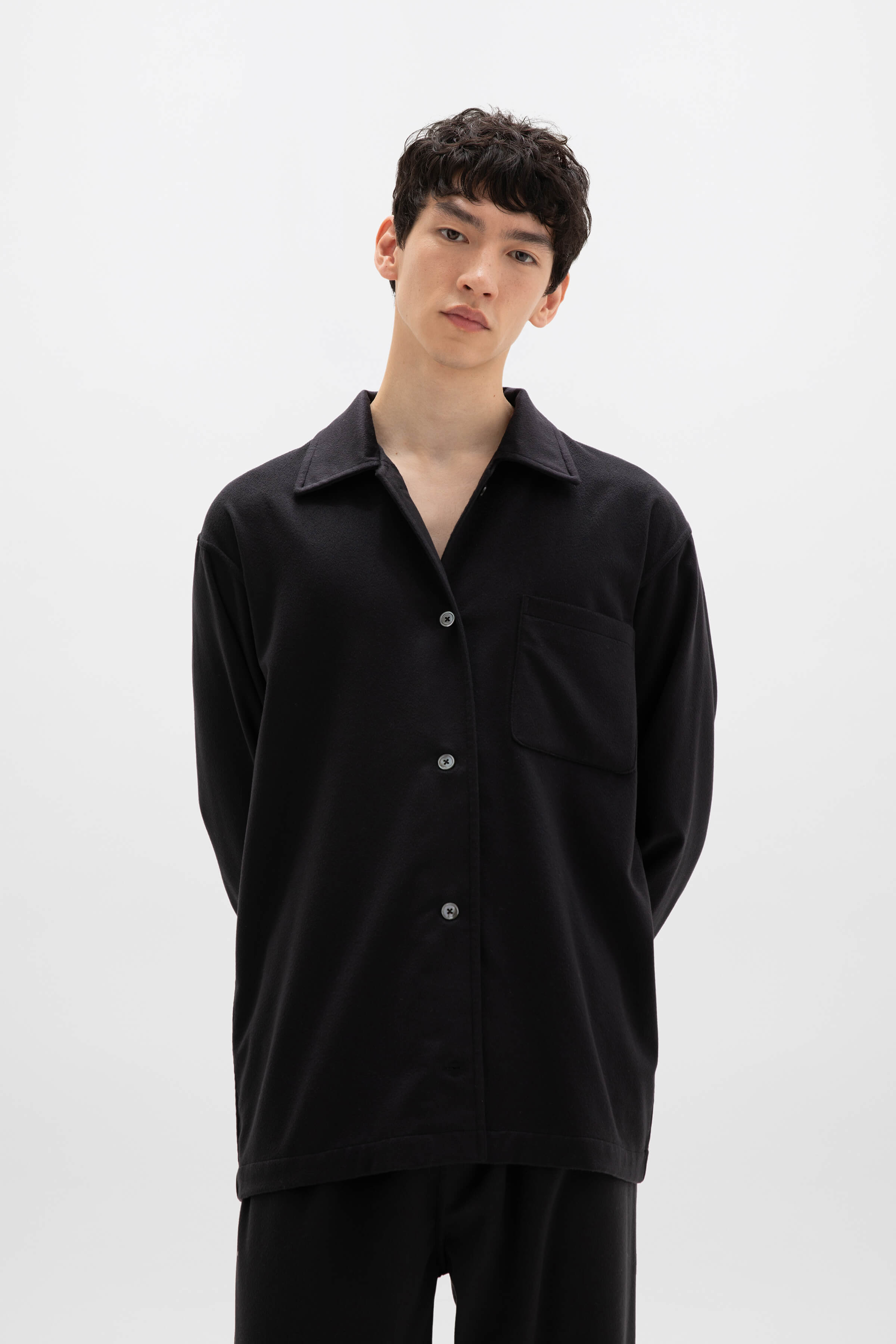 Johnstons of Elgin - Navy Cashmere Pyjama Lounge Set