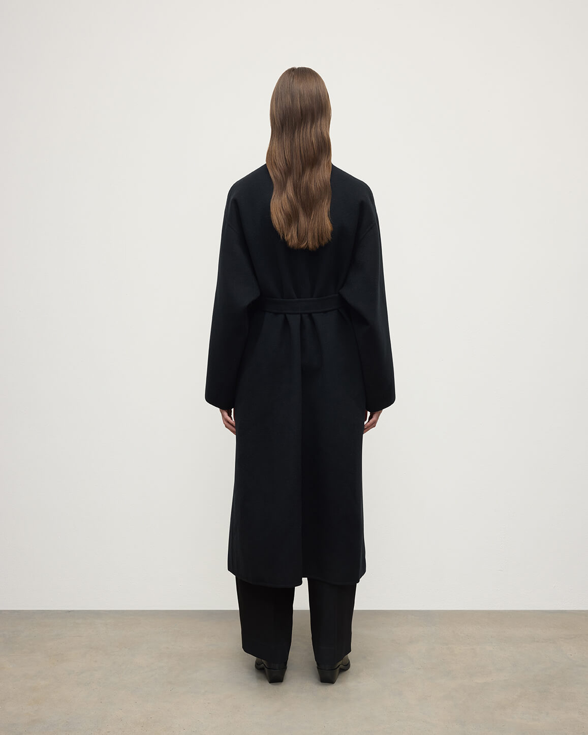Johnstons of Elgin - Black Cashmere Wrap Coat