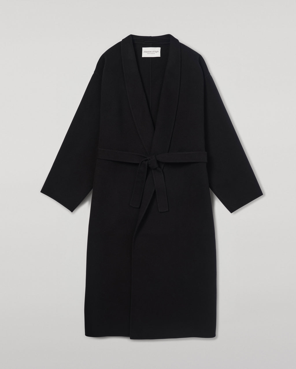 Johnstons of Elgin - Black Cashmere Wrap Coat