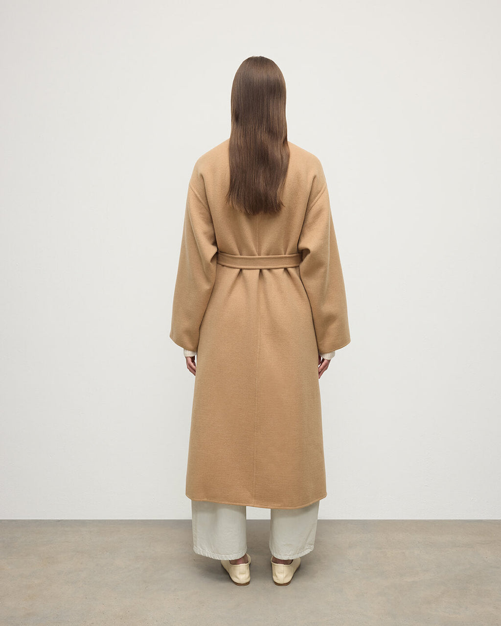 Johnstons of Elgin - Camel Cashmere Wrap Coat
