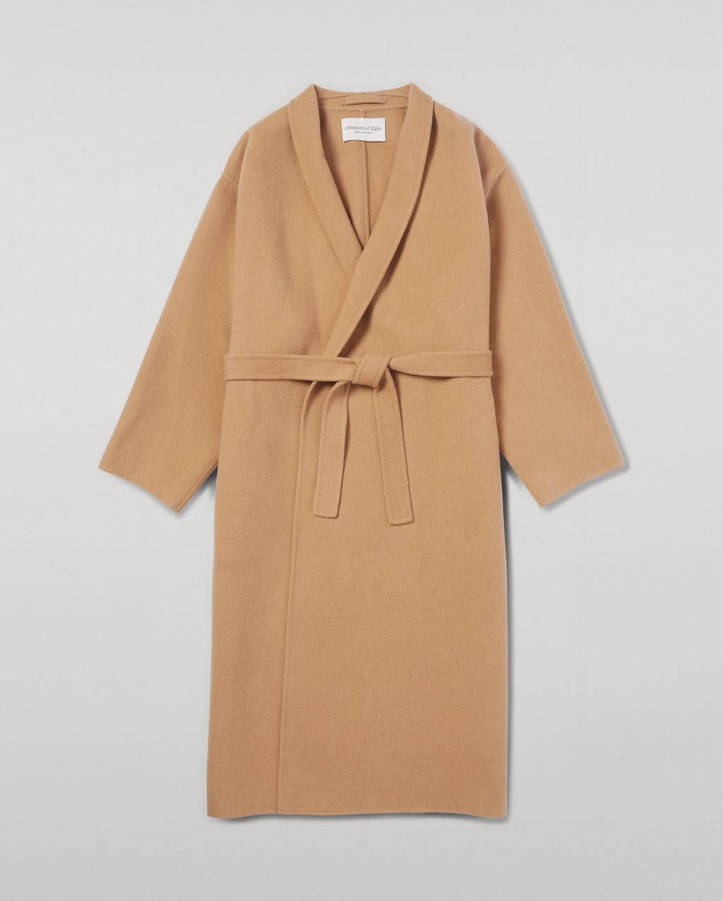 Johnstons of Elgin - Camel Cashmere Wrap Coat