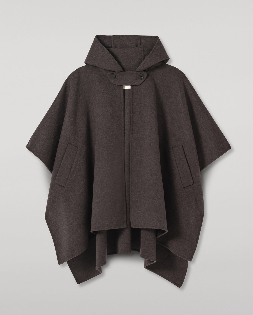 Johnstons of Elgin - Hoolie Charcoal Hooded Cashmere Cape