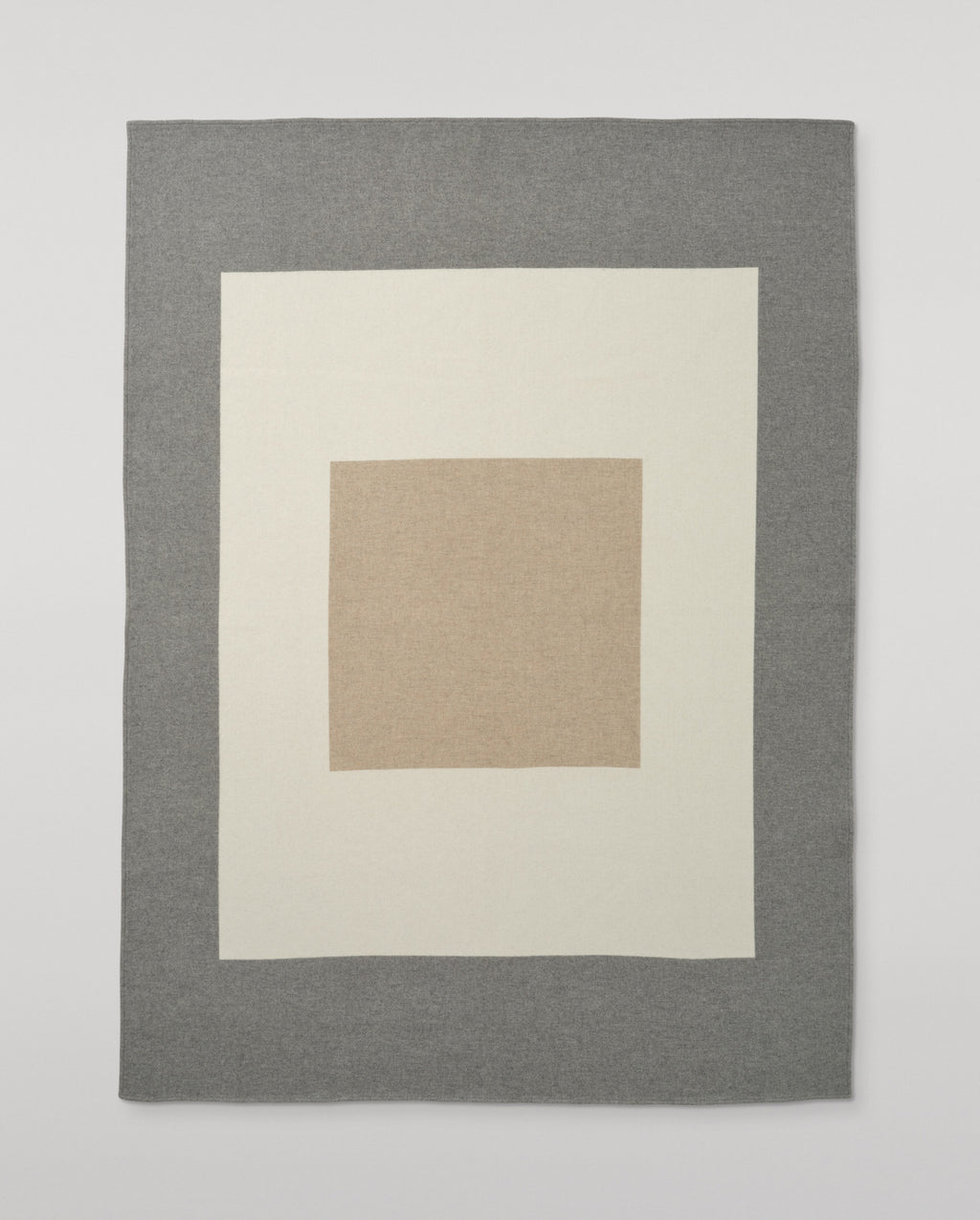 Johnstons of Elgin - Art Geometric Grey & Natural Cashmere Throw