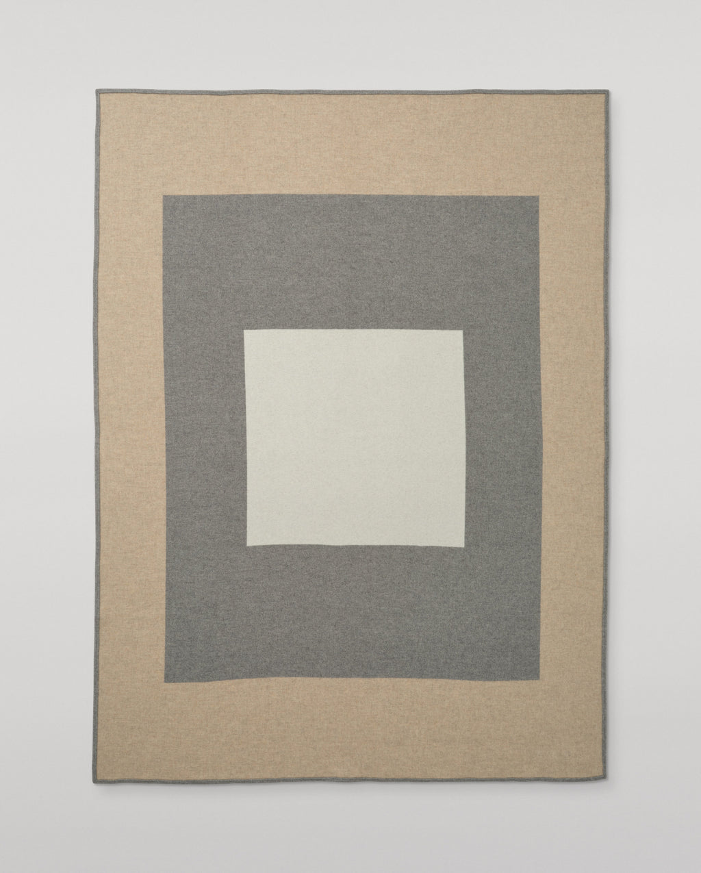Johnstons of Elgin - Art Geometric Grey & Natural Cashmere Throw