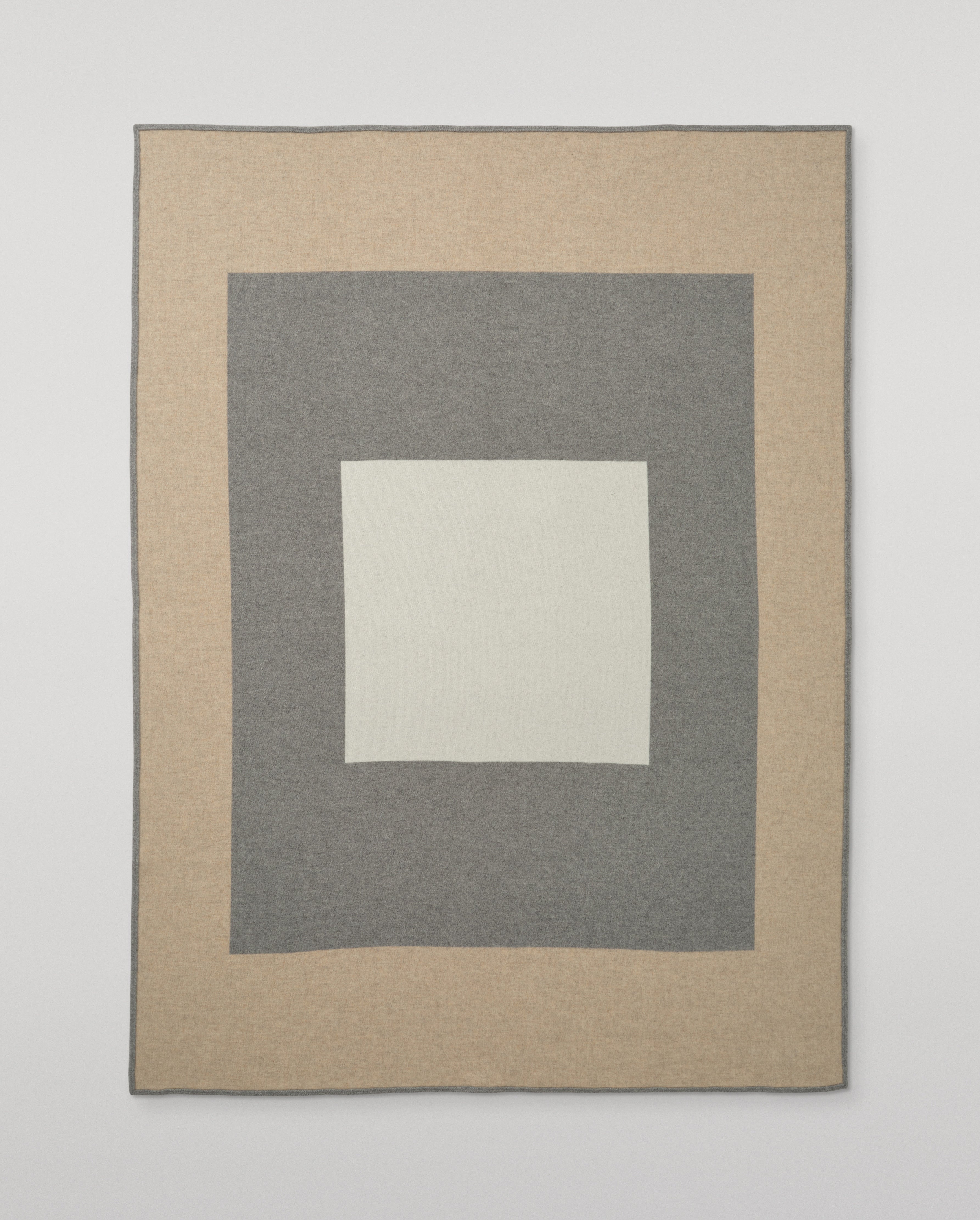 Johnstons of Elgin - Art Geometric Grey & Natural Cashmere Throw