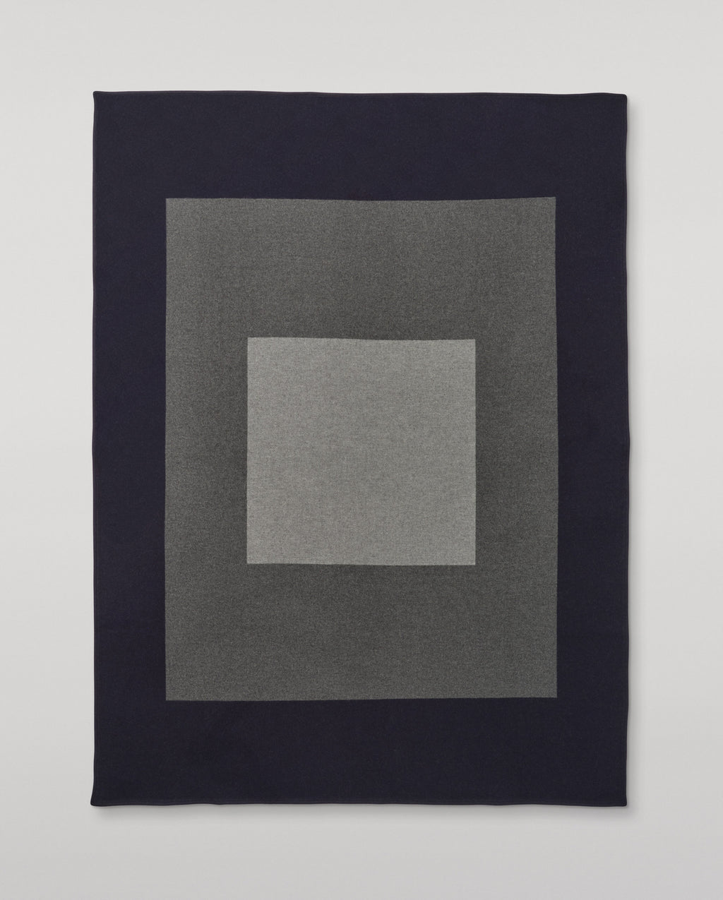Johnstons of Elgin - Art Geometric Navy & Grey Cashmere Throw