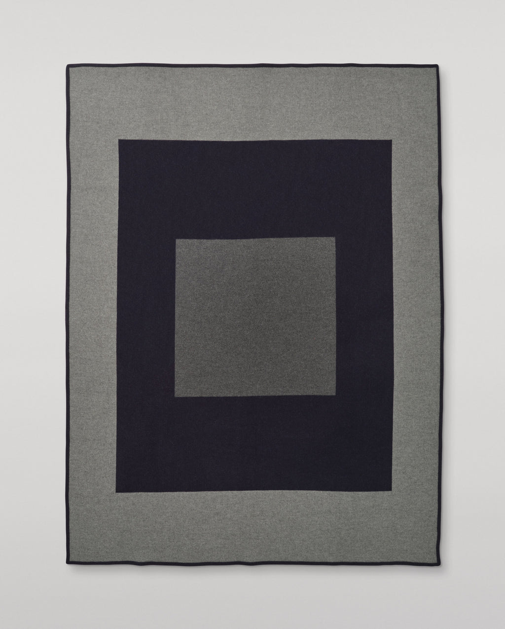 Johnstons of Elgin - Art Geometric Navy & Grey Cashmere Throw