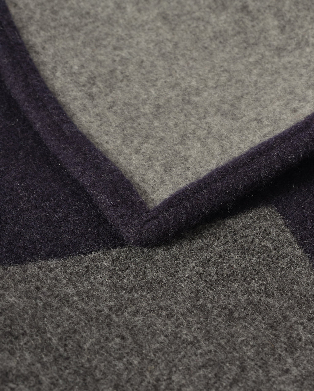 Johnstons of Elgin - Art Geometric Navy & Grey Cashmere Throw