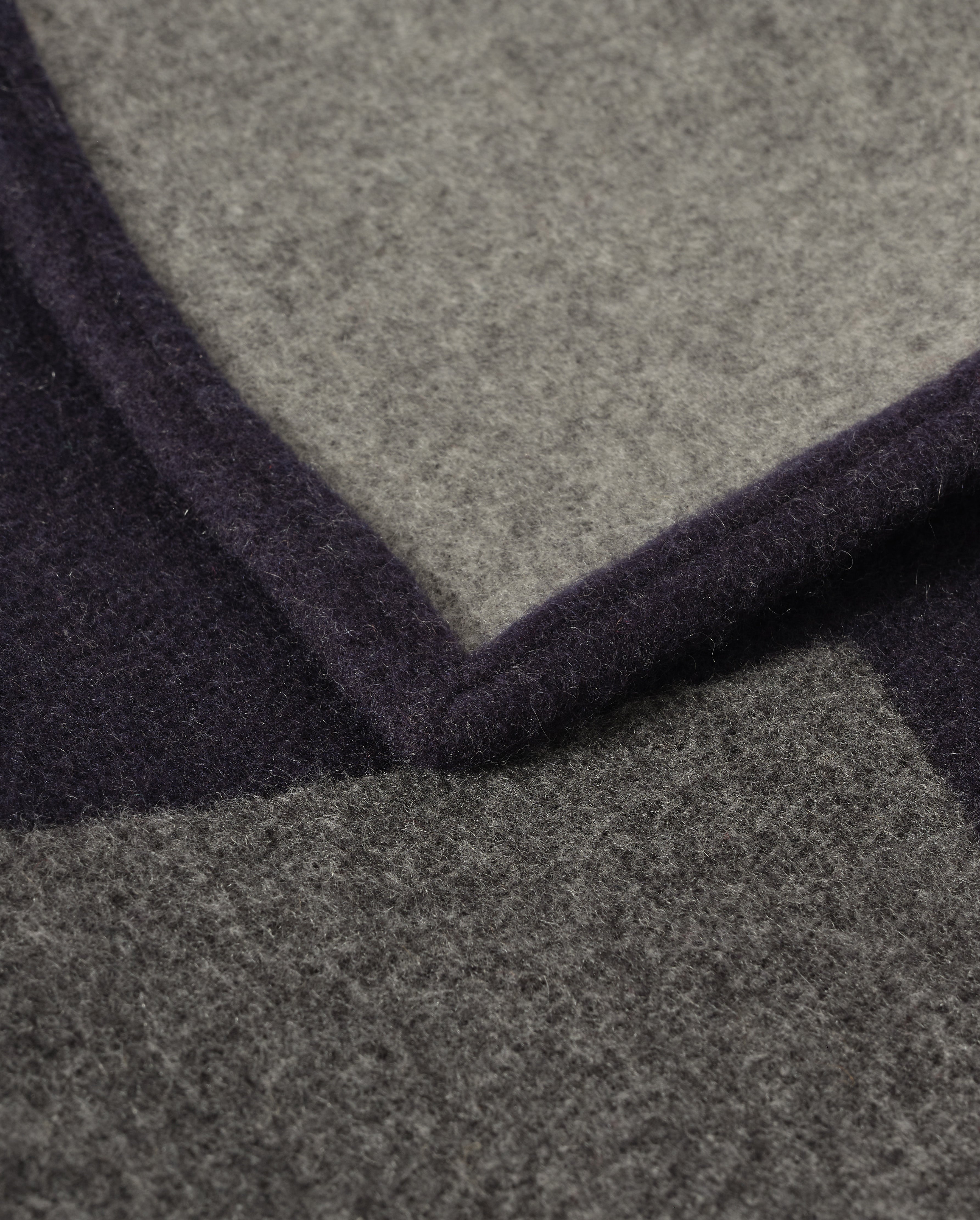 Johnstons of Elgin - Art Geometric Navy & Grey Cashmere Throw