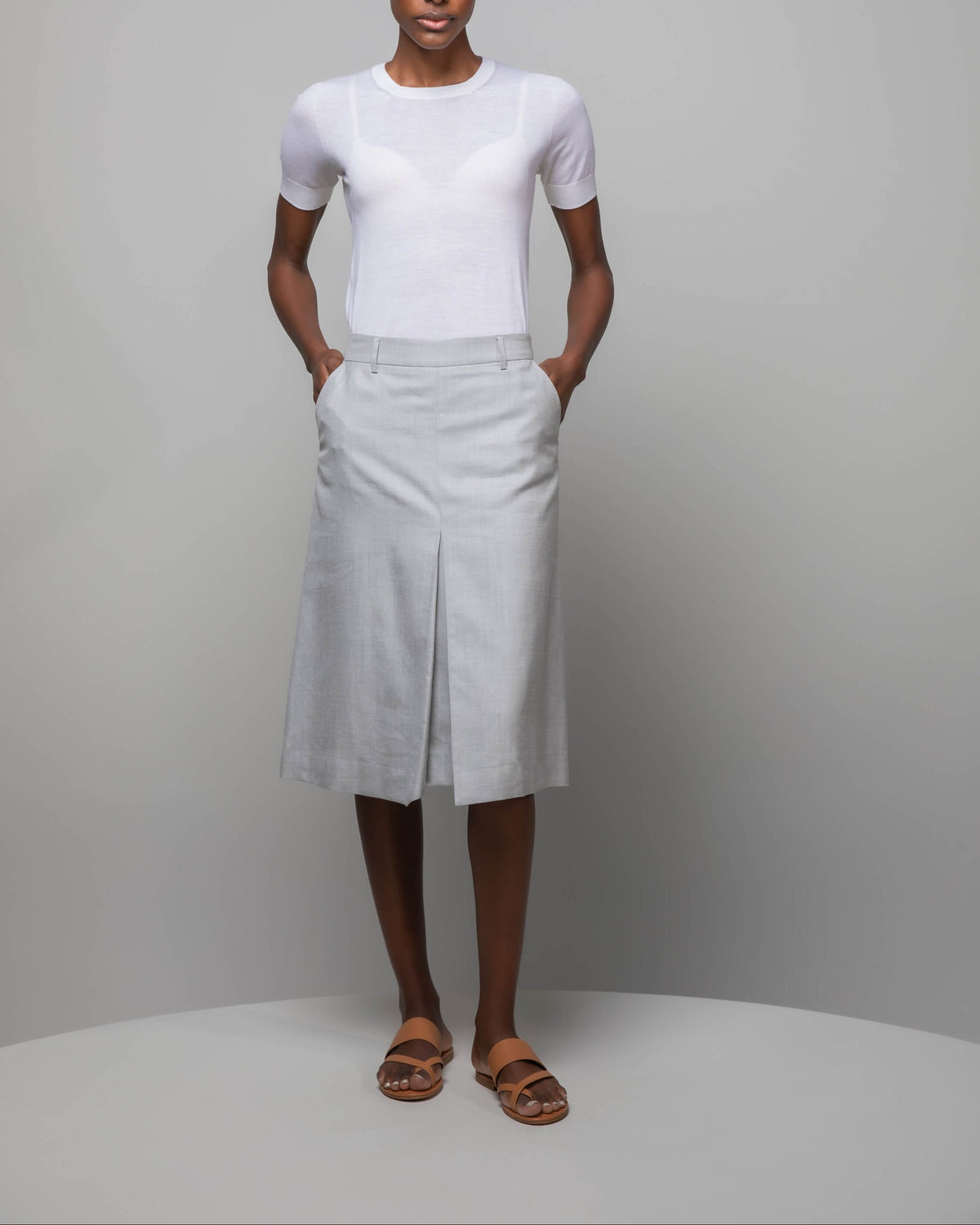 Johnstons of Elgin - Silver Box Pleat Skirt