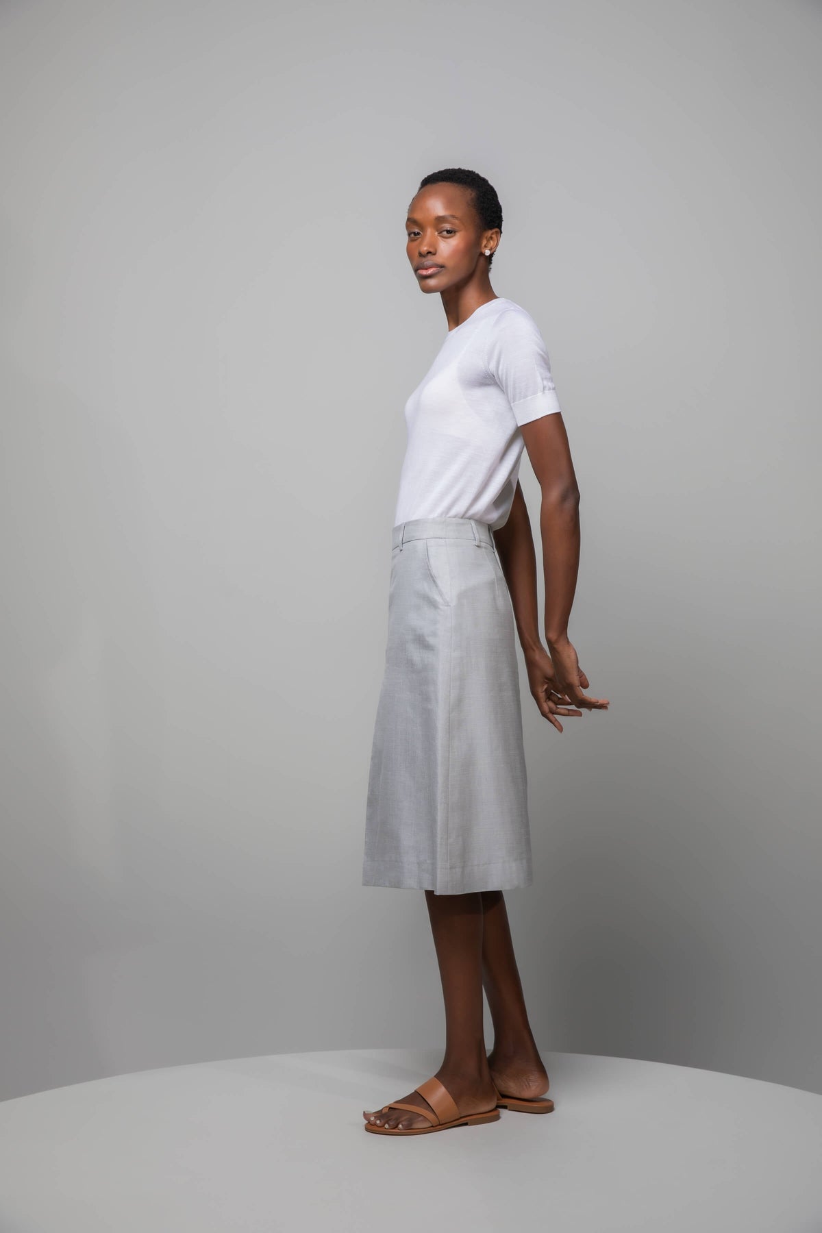 Johnstons of Elgin - Silver Box Pleat Skirt