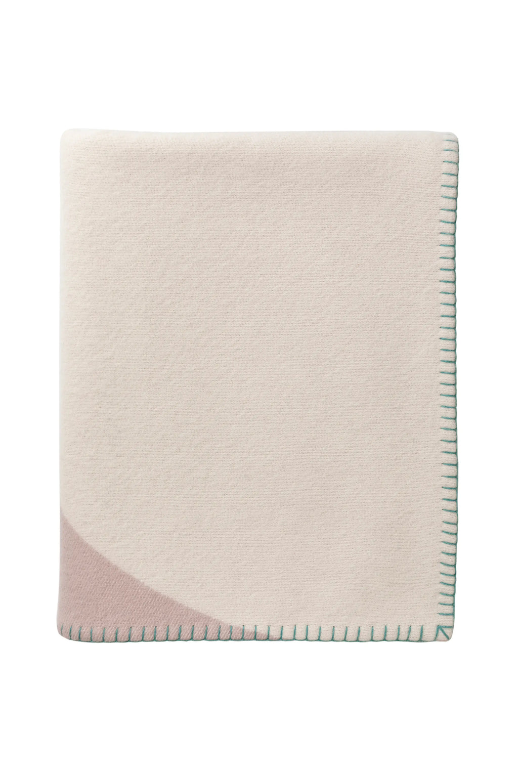 Johnstons of Elgin - Blanket Stitched Geometric Throw in Playful Pastel