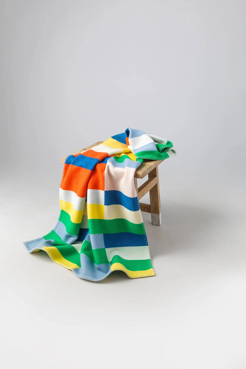 Johnstons of Elgin - 'Block Stripe' Children's Blanket