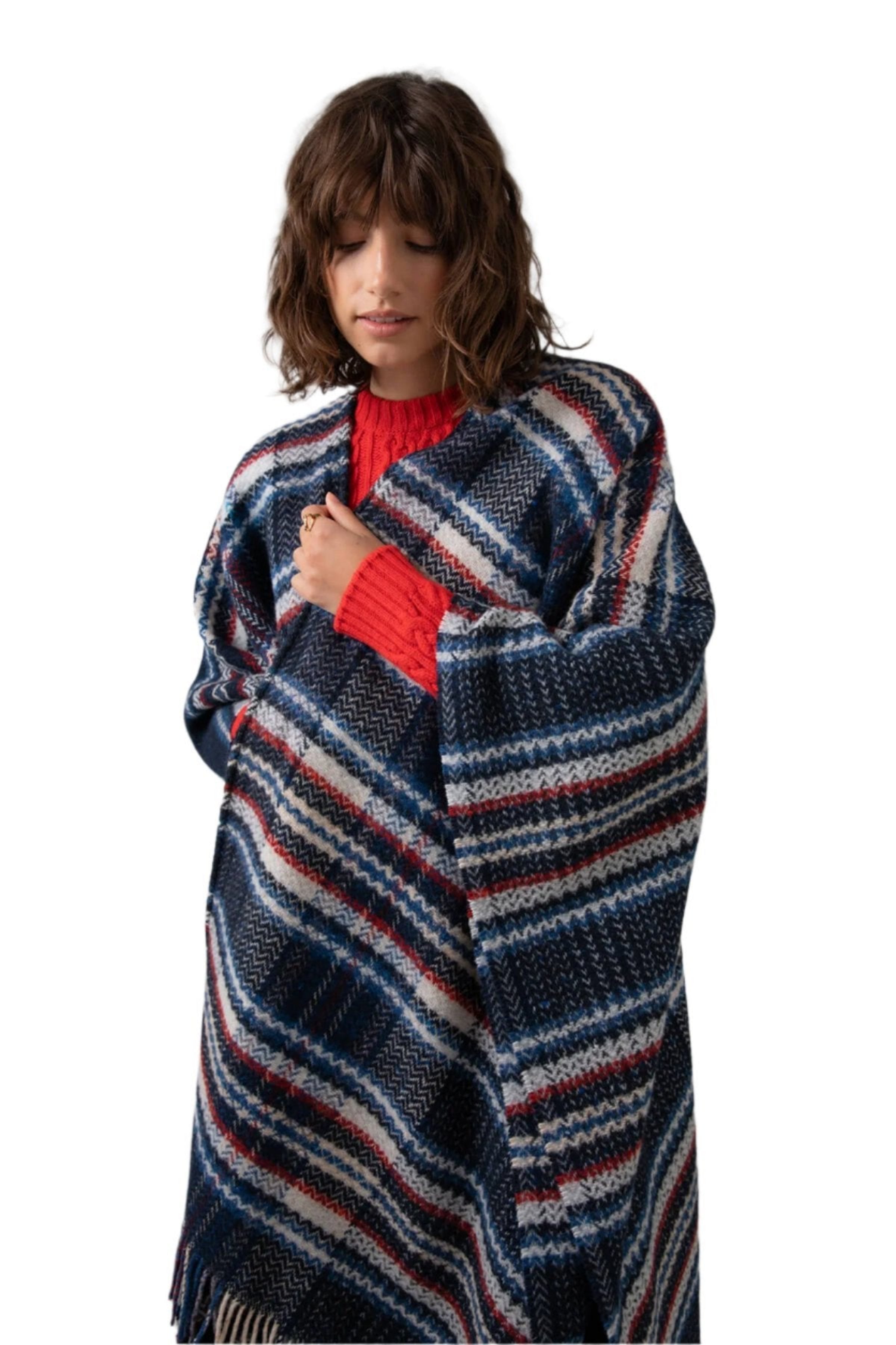 Johnstons of Elgin - Textured Donegal Wool & Cashmere Cape
