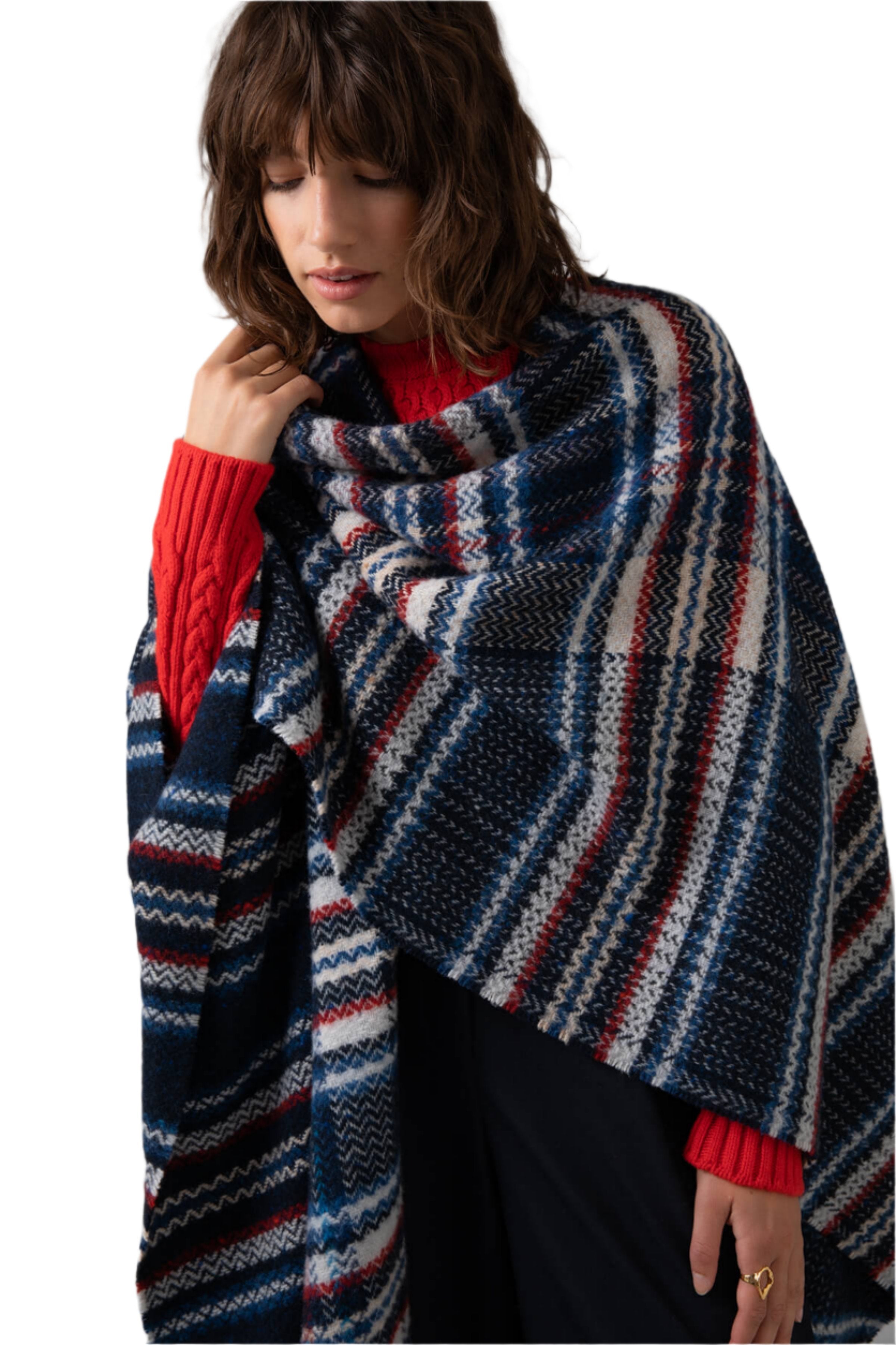 Johnstons of Elgin - Textured Donegal Wool & Cashmere Cape