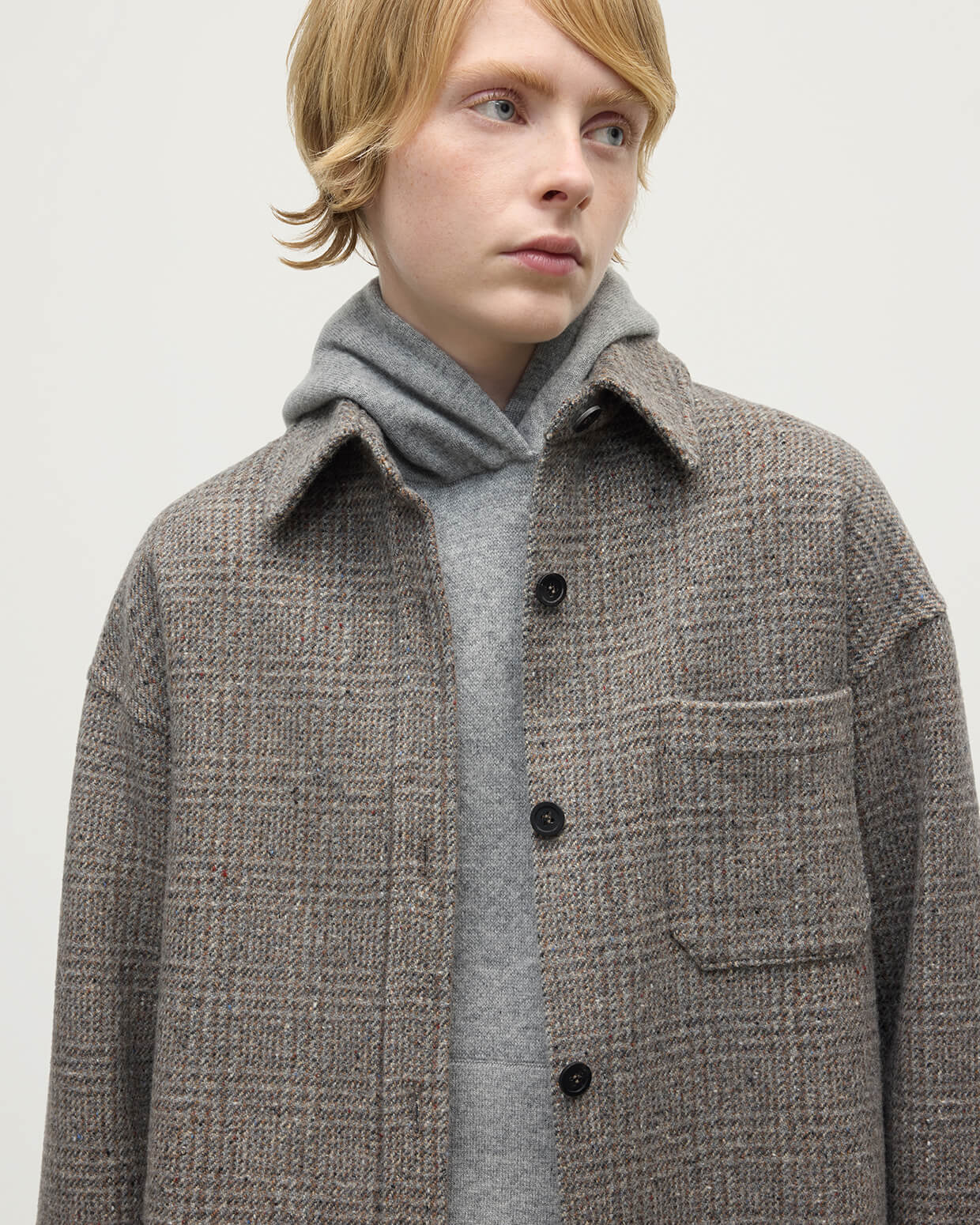 Johnstons of Elgin - Glen Urquhart Check Oversized Shirt