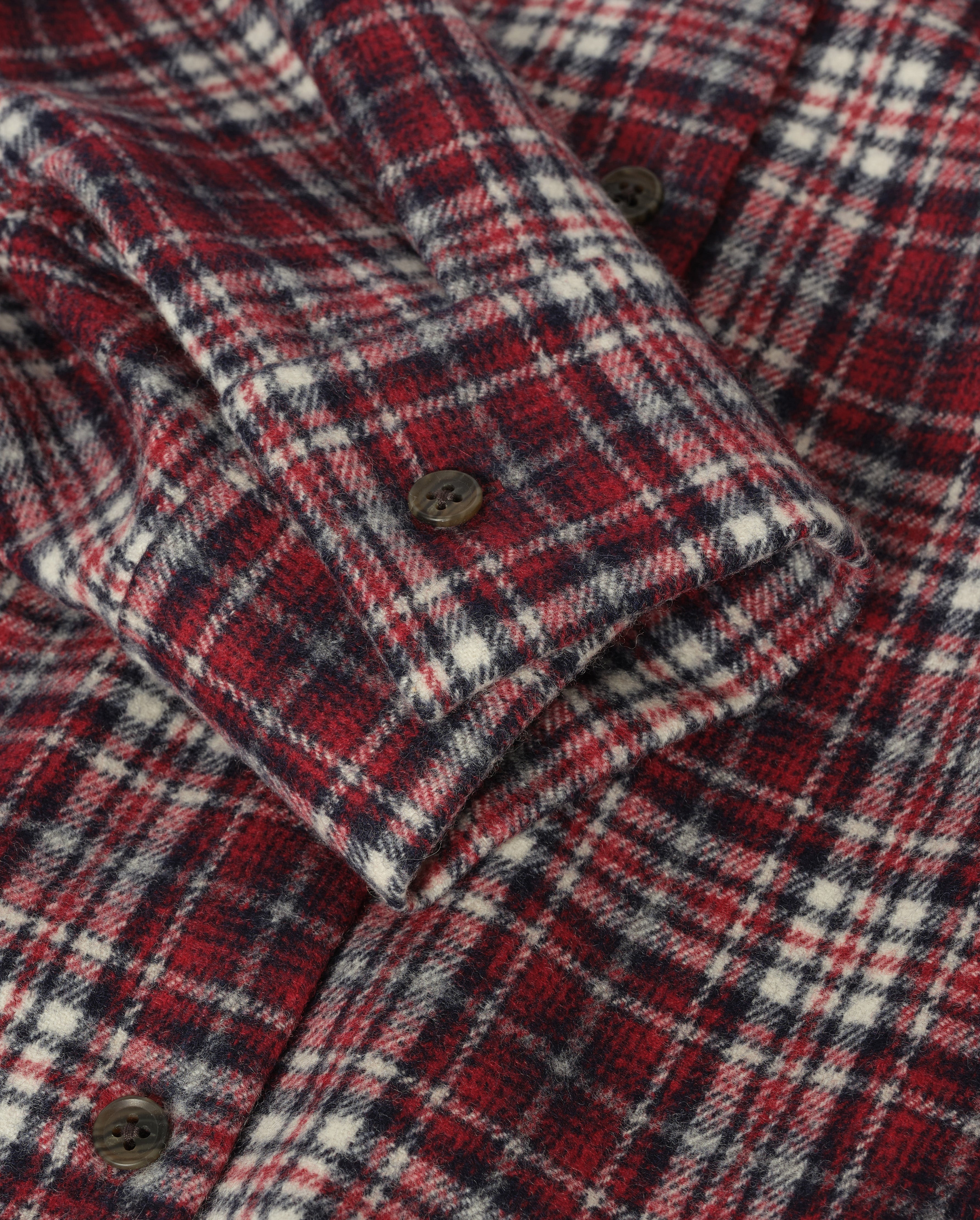 Johnstons of Elgin - Clanlass Red Plaid Overshirt