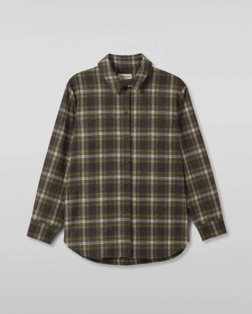 Johnstons of Elgin - Clanlass Green Plaid Overshirt
