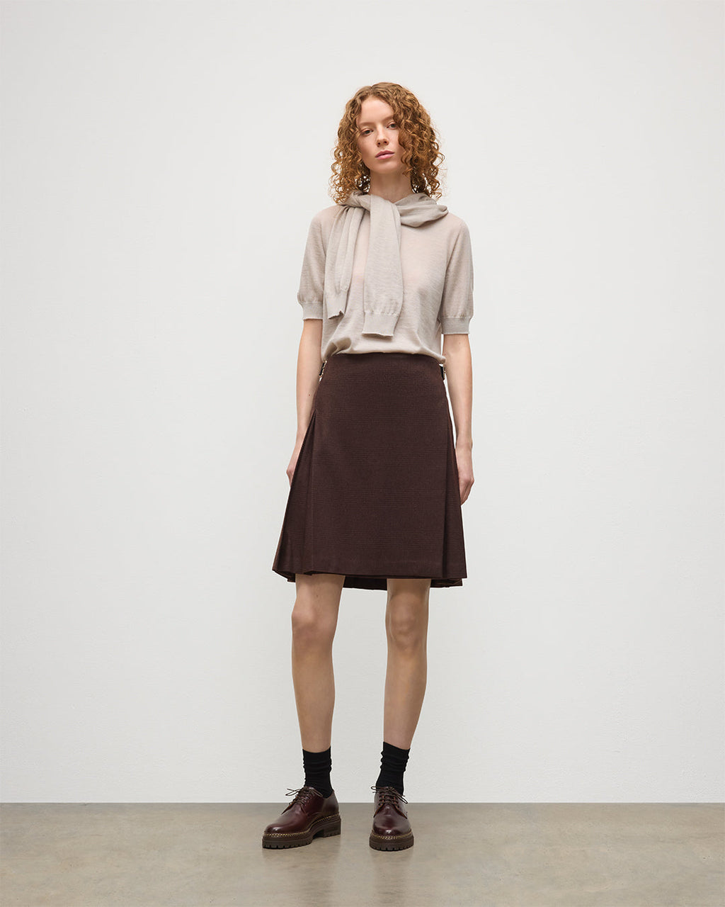 Johnstons of Elgin - Le Kilt | Johnstons of Elgin Brown Kilt